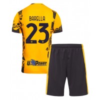 Camiseta Inter Milan Nicolo Barella #23 Tercera Equipación para niños 2024-25 manga corta (+ pantalones cortos)